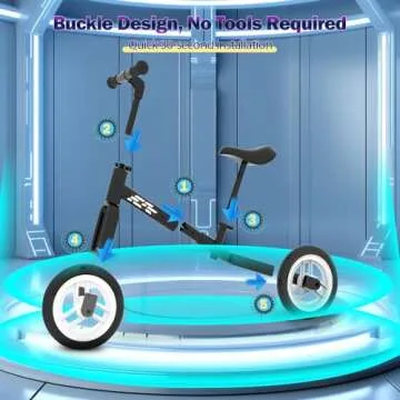 WETIFY Colorful Lighting Balance Bike 2 Year Old, 2-5 Year Old Toddler Balance Bike, Adjustable Handlebar & Seat, 2-5 Year Old Boy Gifts Toys