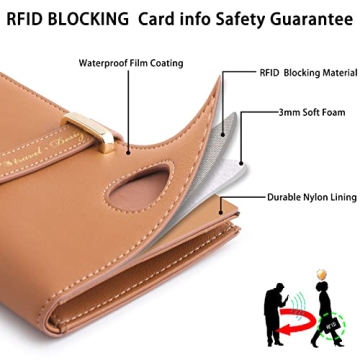 Stylish Airtag Passport Wallet for Women with RFID