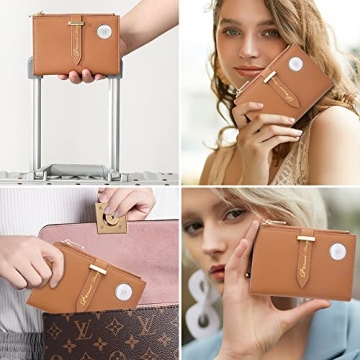 Stylish Airtag Passport Wallet for Women with RFID