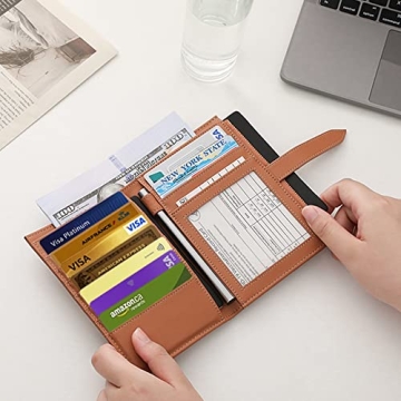 Stylish Airtag Passport Wallet for Women with RFID