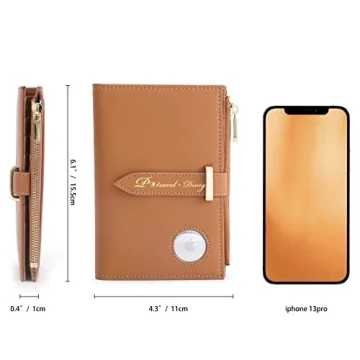 Stylish Airtag Passport Wallet for Women with RFID