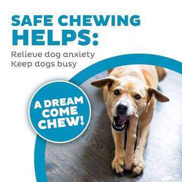 Petstages Dogwood Wood Durable Dog Chew Toys, Real Wood & Calming Hemp, 2-Pack, Medium