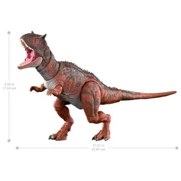 Mattel Jurassic World Fallen Kingdom Hammond Collection Dinosaur Action Figure, Carnotaurus Dino Toy with Articulation & Glass Eyes, 17-inch