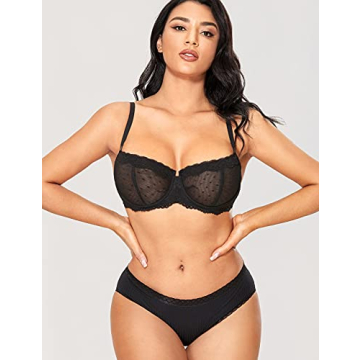 DOBREVA Women's Sexy Lace Bra for Comfort and Style