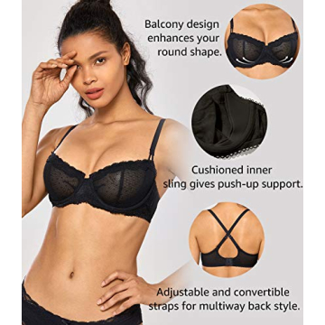 DOBREVA Women's Sexy Lace Bra for Comfort and Style