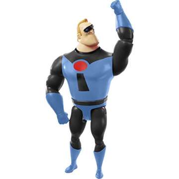 Mattel Disney and Pixar The Incredibles Action Figure, Mr Incredible Collectible Toy in Signature Look, 8-inch with Movable Joints