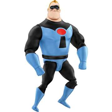 Mattel Disney and Pixar The Incredibles Action Figure, Mr Incredible Collectible Toy in Signature Look, 8-inch with Movable Joints