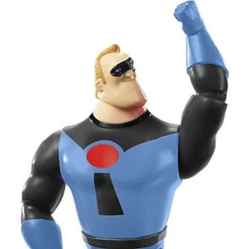 Mattel Disney and Pixar The Incredibles Action Figure, Mr Incredible Collectible Toy in Signature Look, 8-inch with Movable Joints