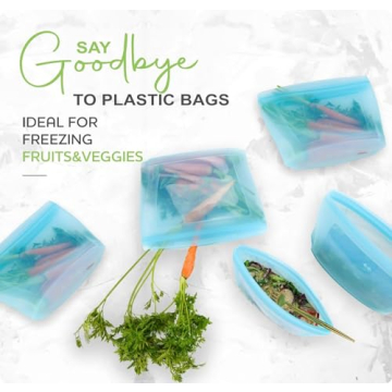 Eco-Friendly Zip Standing Silicone Food Storage Bags