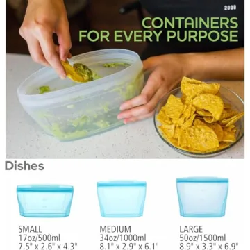 Eco-Friendly Zip Standing Silicone Food Storage Bags