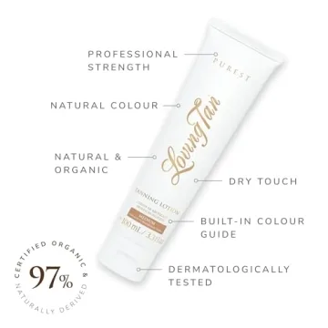 Loving Tan Purest Tanning Lotion 3.3 Fl Oz for Natural Glow