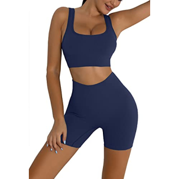 Fatty Tiger Women Navy Activewear Set for Fitness Lovers