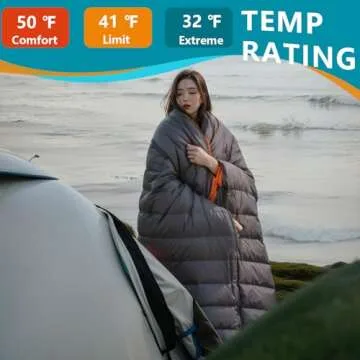BISINNA Ultralight 1.72lbs Down Sleeping Bag for Hiking