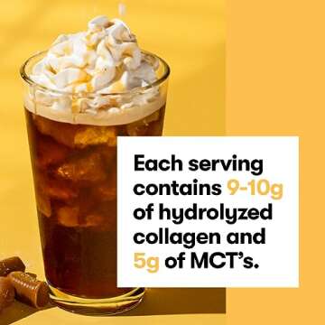 Perfect Keto Collagen Peptides Protein Powder with MCT Oil, Grass Fed, Hydrolyzed Collagen, Type I & III Supplement, Keto Coffee Creamer, Vanilla