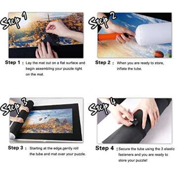 Jigsaw Puzzle Mat Roll Up for Easy Storage & Transport