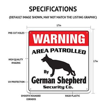 English Bulldog Security Sign Area Patrolled Guard Fun Dog Signs Veterinarian