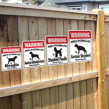 English Bulldog Security Sign Area Patrolled Guard Fun Dog Signs Veterinarian
