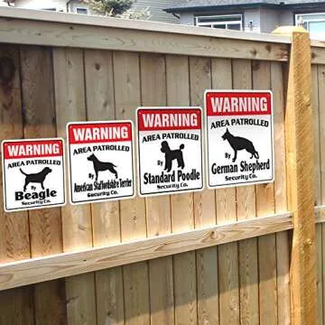 English Bulldog Security Sign Area Patrolled Guard Fun Dog Signs Veterinarian