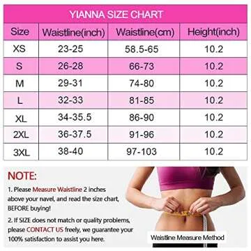 YIANNA Short Torso Waist Trainer for Women Tummy Control Underbust Sports Workout Hourglass Body Shaper, YA110266-Black-XS