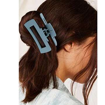 Canitor 4 PCS Hair Claw Clips, Strong Hold Matte French Design Banana Jaw Non-Slip Clips for Thick Hair and Women