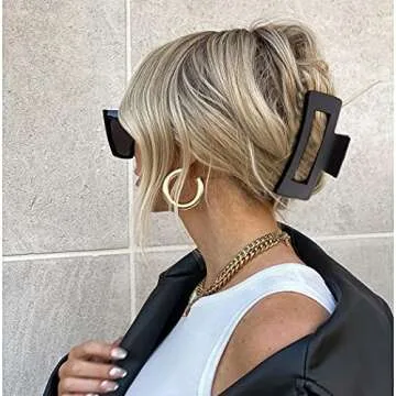 Canitor 4 PCS Hair Claw Clips, Strong Hold Matte French Design Banana Jaw Non-Slip Clips for Thick Hair and Women