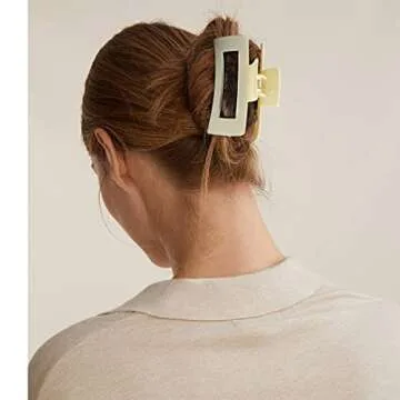 Canitor 4 PCS Hair Claw Clips, Strong Hold Matte French Design Banana Jaw Non-Slip Clips for Thick Hair and Women