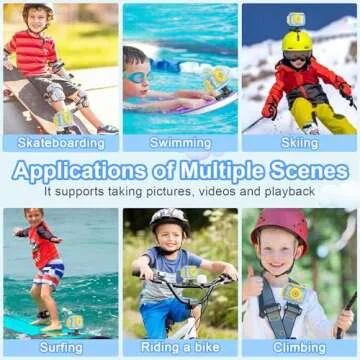 PROGRACE Kids Waterproof Camera - 2024 Upgrade Digital Underwater Camera for Kids Snorkeling Childrens Diving Camera for Boys Christmas Birthday Gifts Action Camera Pool Toys for Age 4 5 6 7 8 9 10 11