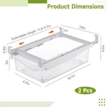 Adjustable Fridge Drawer Organizers - Space Saver Storage