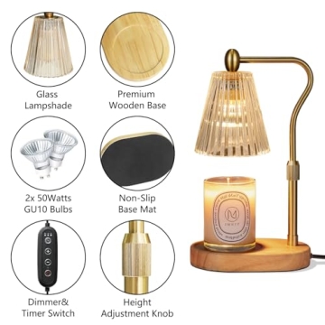 Seenlast Candle Warmer Lamp - Adjustable Height & Timer