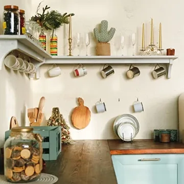 RELBRO 50 Pcs Heavy Duty Bronze Screw Hooks Indoor Outdoor