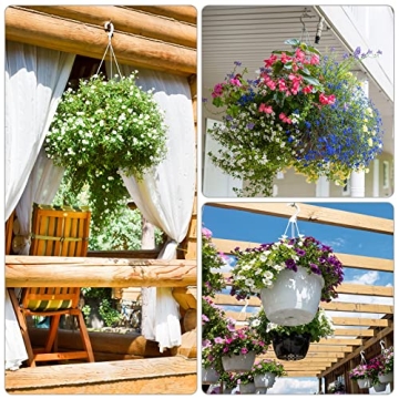 RELBRO 50 Pcs Heavy Duty Bronze Screw Hooks Indoor Outdoor