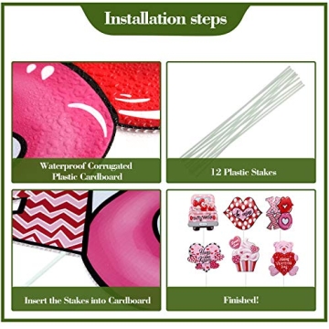 Mudder Valentine's Day Yard Signs - Cute & Durable Outdoor Decor