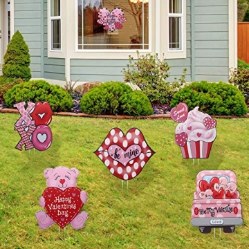 Mudder Valentine's Day Yard Signs - Cute & Durable Outdoor Decor