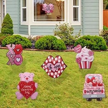 Mudder Valentine's Day Yard Signs - Cute & Durable Outdoor Decor