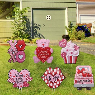 Mudder Valentine's Day Yard Signs - Cute & Durable Outdoor Decor