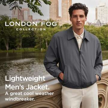 LONDON FOG Men's Auburn Zip-Front Golf Jacket (Regular & Big-Tall Sizes)
