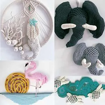 XKDOUS Macrame Cord 4mm x 150Yards, Natural Cotton Macrame Rope, 3 Strand Twisted Cotton Cord for Wall Hanging, Plant Hangers, Crafts, Knitting, Decorative Projects, Soft Undyed Cotton Rope