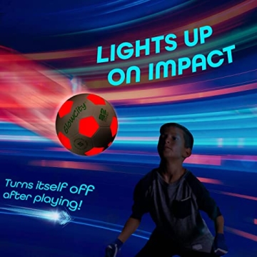 GlowCity Glow in The Dark Soccer Ball for Fun Play