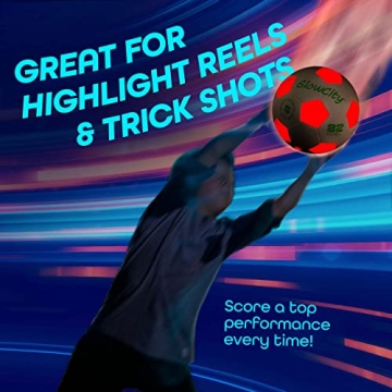 GlowCity Glow in The Dark Soccer Ball for Fun Play