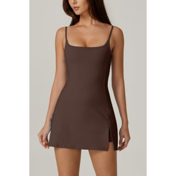 QINSEN Athletic Dress with Built-in Shorts for Women