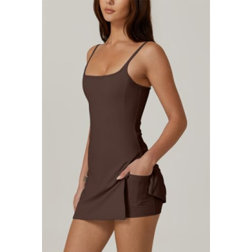 QINSEN Athletic Dress with Built-in Shorts for Women