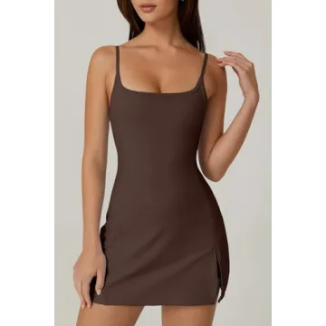 QINSEN Athletic Dress with Built-in Shorts for Women