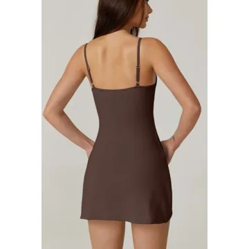 QINSEN Athletic Dress with Built-in Shorts for Women