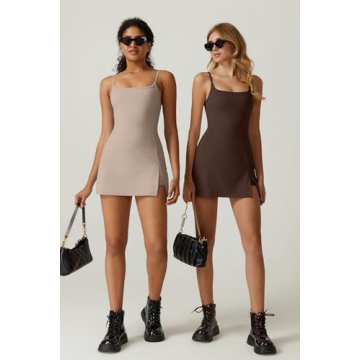 QINSEN Athletic Dress with Built-in Shorts for Women