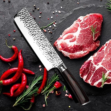 imarku Nakiri Knife - 7" Chef Vegetable Knife - Ergonomic Design