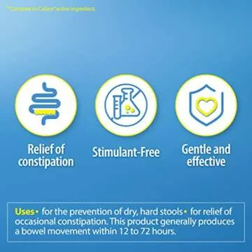 HealthA2Z® Stool Softener | Docusate Sodium 100mg | Red Capsules | Dependable | Gentle Constipation Relief (100 Counts (Pack of 1))