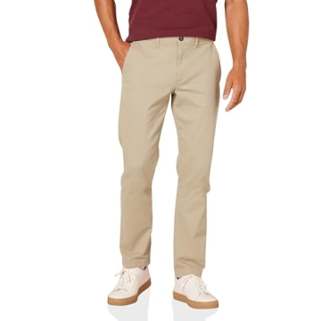 Amazon Essentials Men's Comfortable Slim-Fit Chino Pant in Tan for Every Occasion