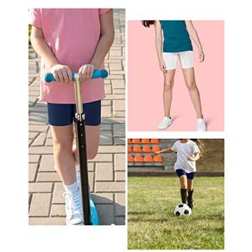 BOOPH Girls Bike Shorts - Comfortable & Stylish for Ages 5-14
