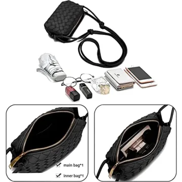 Trendy Woven Crossbody Bag for Women Stylish Handbag