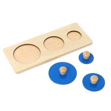 New Sky Enterprises Montessori Geometric Puzzle Board Knobbed Geoboard Big Size Shape Match Game Geography Puzzle Sensory Material (Style B)